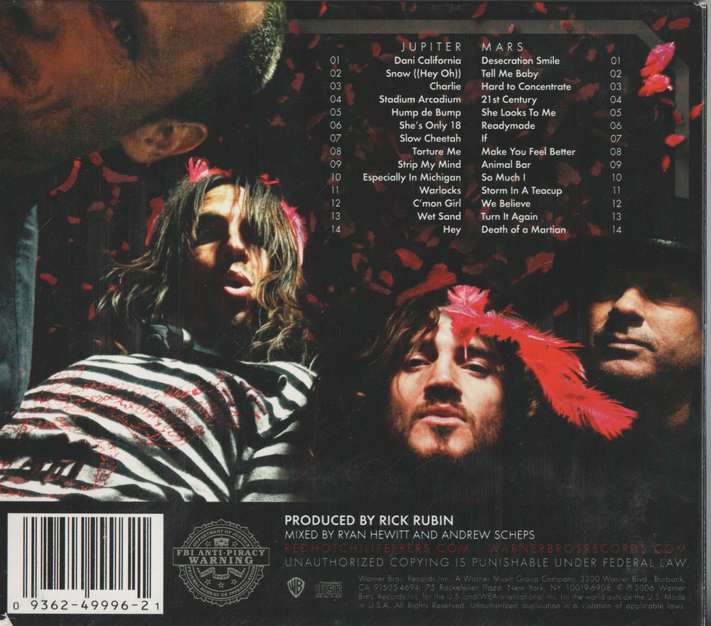Red Hot Chili Peppers – Stadium Arcadium (2006). CD i sleeve.
