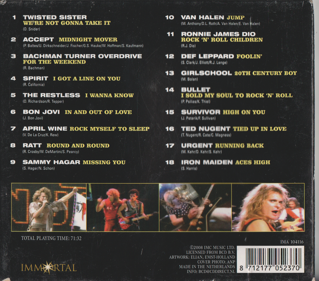 Various Artists – Hard 'N' Heavy (1988). CD i sleeve.