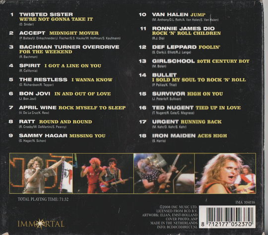 Various Artists – Hard 'N' Heavy (1988). CD i sleeve.