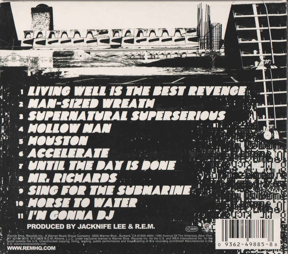 R.E.M. – Accelerate (2008). CD i sleeve.