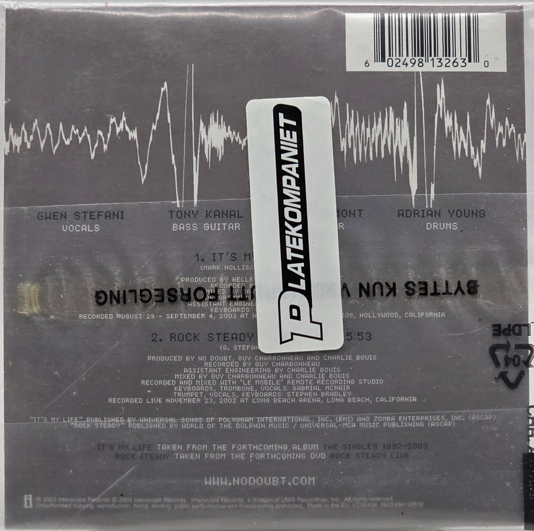 No Doubt – It's My Life. 2003. CD i sleeve - ny i plast!