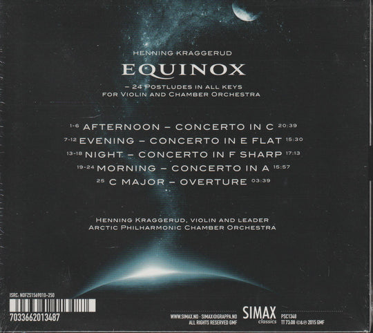 Henning Kraggerud / Arctic Philharmonic – Equinox. 2015. CD i sleeve - ny i plast!