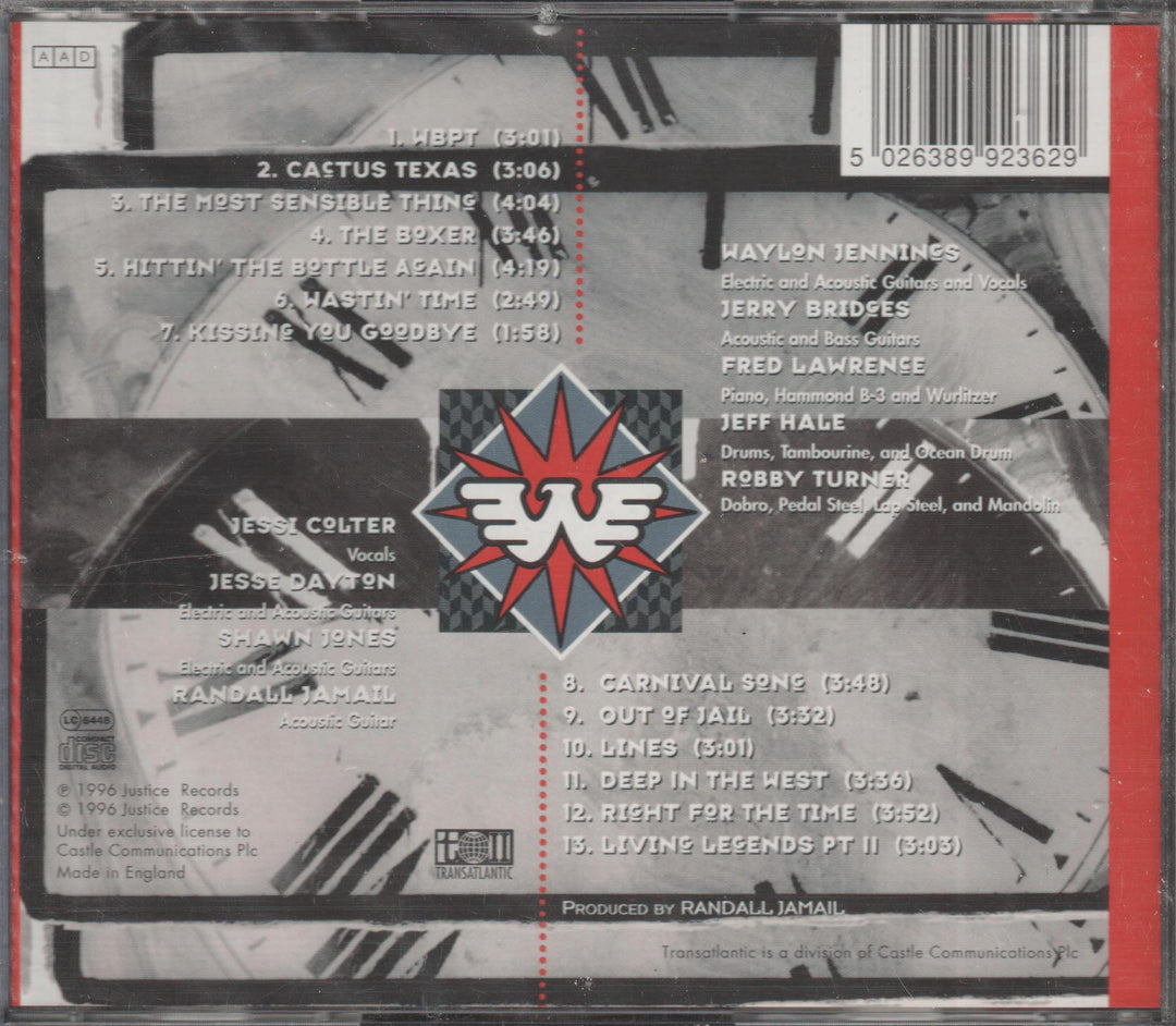 Waylon Jennings – Right for the Time. 1996. CD i sleeve - ny i plast!