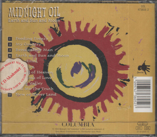 Midnight Oil – Earth and Sun and Moon. 1993. CD i sleeve - ny i plast!
