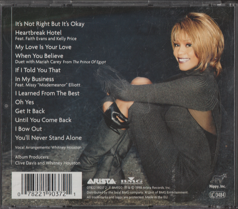 Whitney Houston - My Love Is Your Love. 1998. . CD.