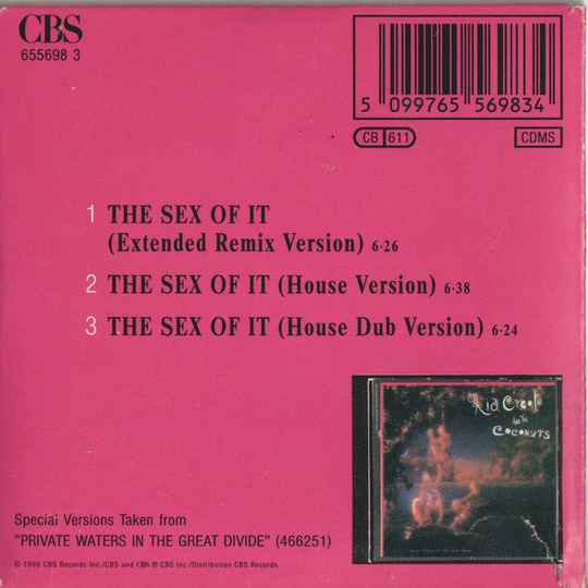 Kid Creole & The Coconuts – The Sex Of It. 1990. Mini-CD.