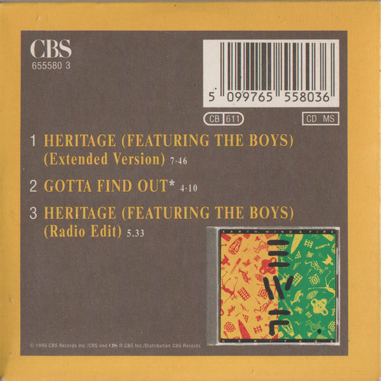 Earth, Wind & Fire – Heritage. 1990. Mini-CD.