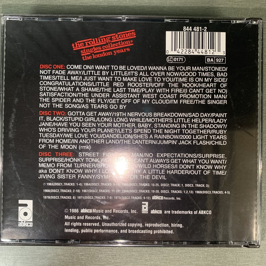 The Rolling Stones – Singles Collection: The London Years. 1989. 3CD.