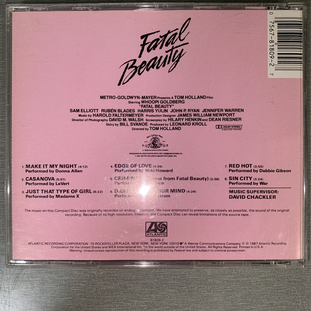 Fatal Beauty (Original Motion Picture Soundtrack). 1987. CD.