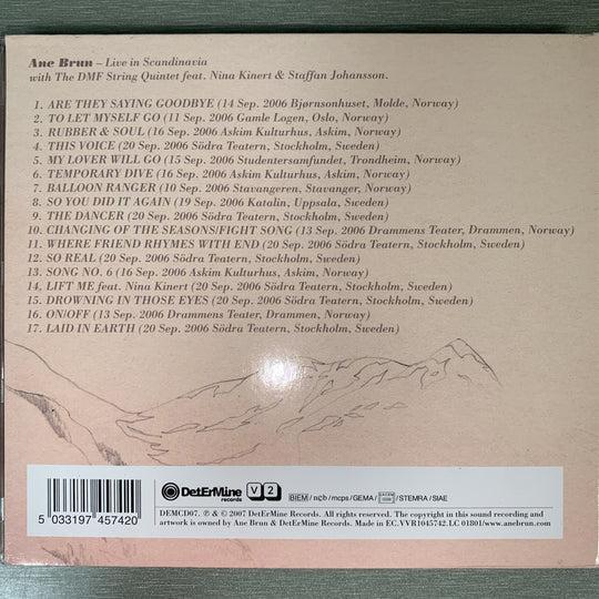 Ane Brun – Live in Scandinavia. 2007. CD.
