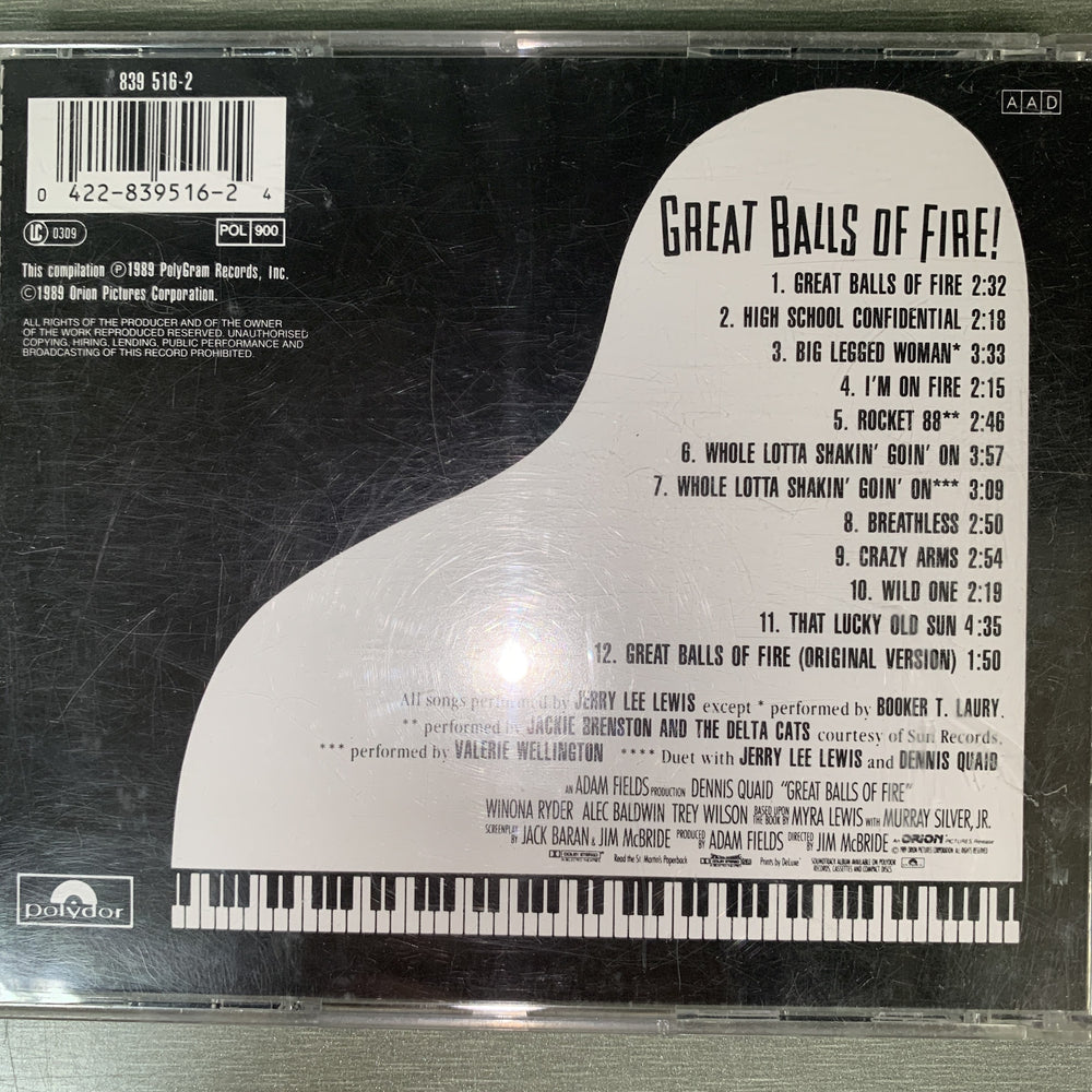 Jerry Lee Lewis – Great Balls Of Fire! (Original Motion Picture Soundtrack). 1989. CD.