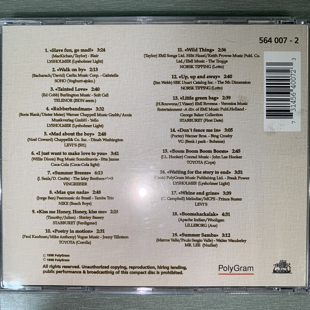 Reklame Klassikere. 1998. CD.