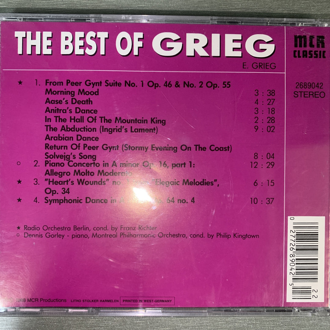 Edvard Grieg – The Best Of Grieg. 1997. CD.