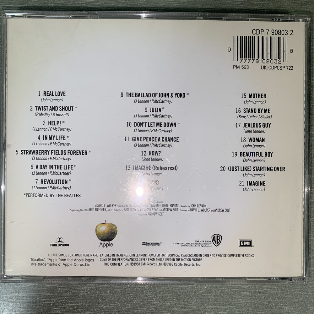 John Lennon – Imagine (Music From The Motion Picture). 1988. CD.