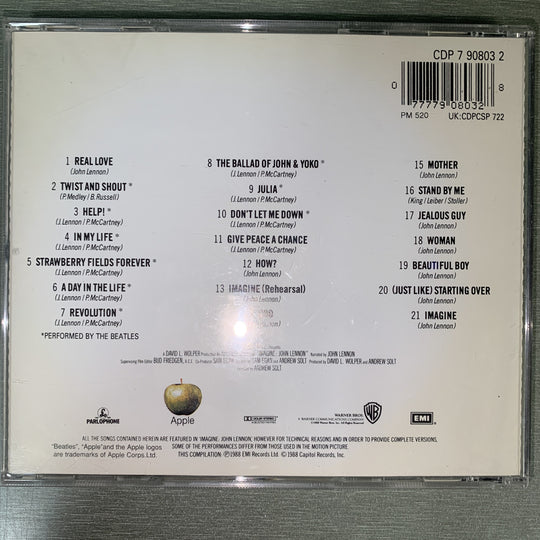 John Lennon – Imagine (Music From The Motion Picture). 1988. CD.
