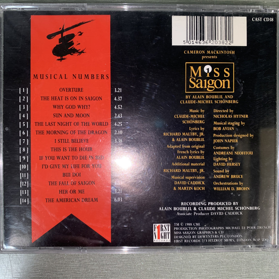 Original London Cast – Highlights From Miss Saigon. 1990. CD.