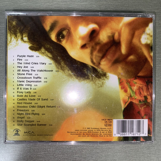 Jimi Hendrix – Experience Hendrix - The Best Of Jimi Hendrix. 1997. CD.