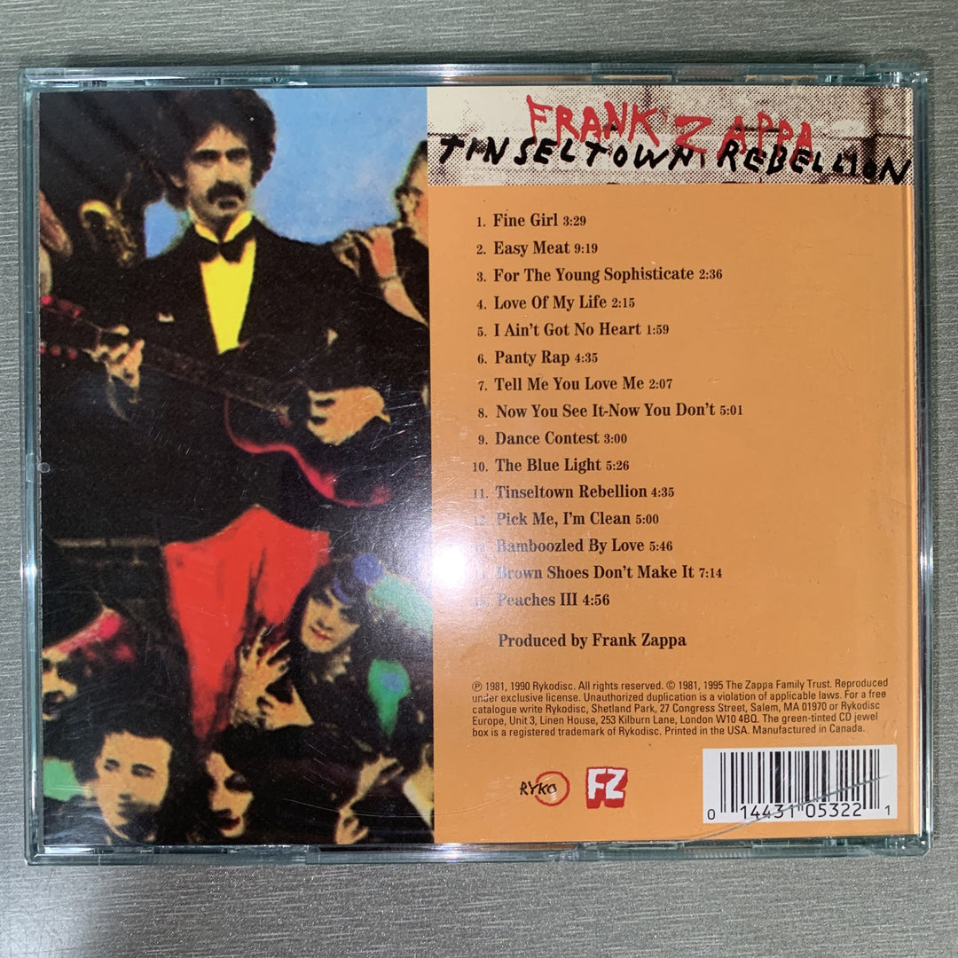 Frank Zappa – Tinseltown Rebellion. 1981. CD.