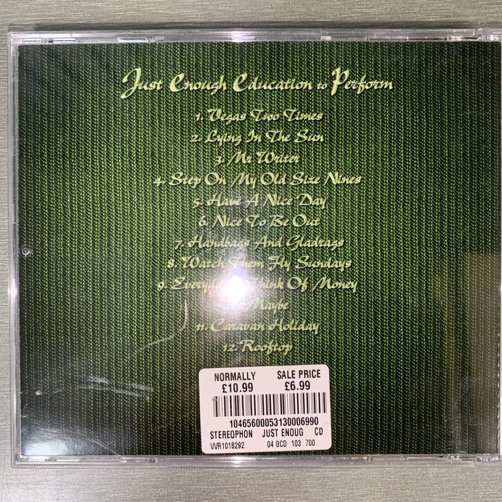 Stereophonics – Just Enough Education To Perform. 2001. CD.