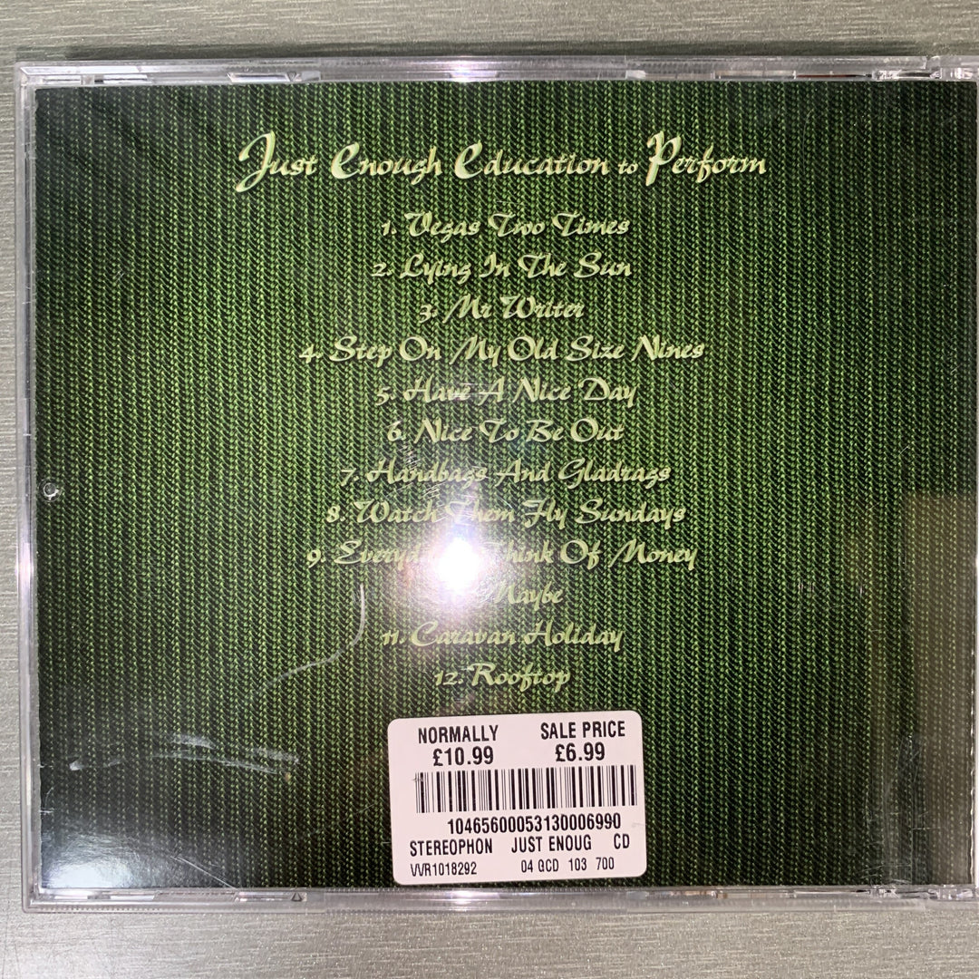 Stereophonics – Just Enough Education To Perform. 2001. CD.
