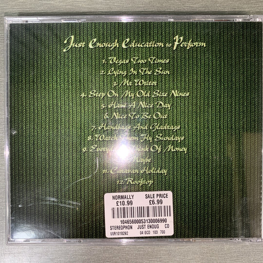 Stereophonics – Just Enough Education To Perform. 2001. CD.
