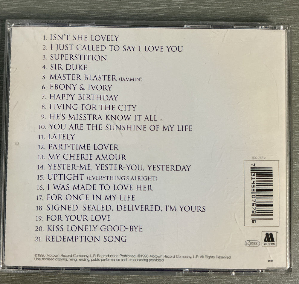 Stevie Wonder – Song Review (A Greatest Hits Collection). 1996. CD.