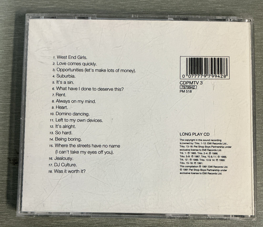 Pet Shop Boys – Discography (The Complete Singles Collection). 1991. CD.
