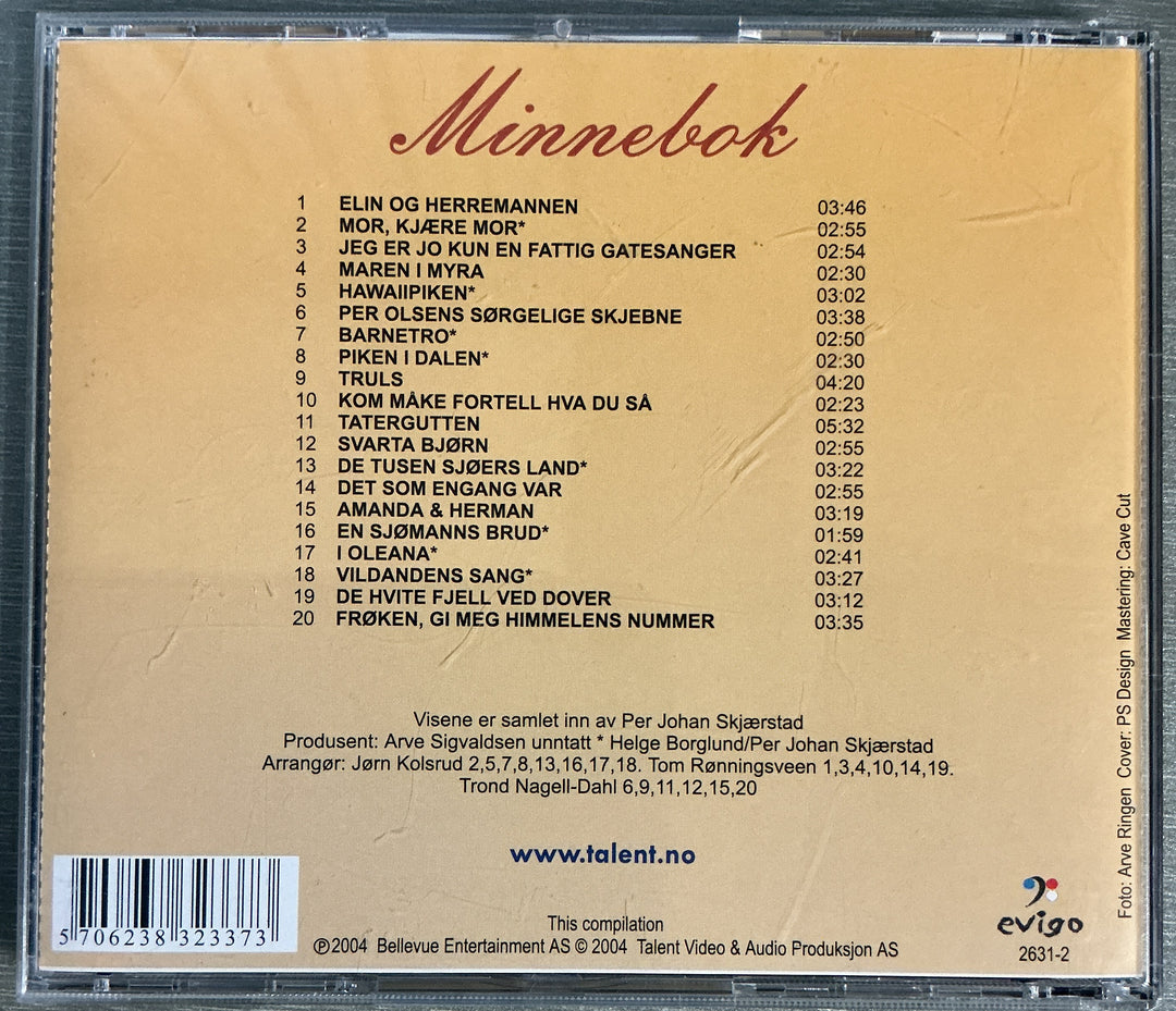 Rita Engebretsen & Helge Borglund – Frem Fra Glemselen - Minnebok. 2004. CD.