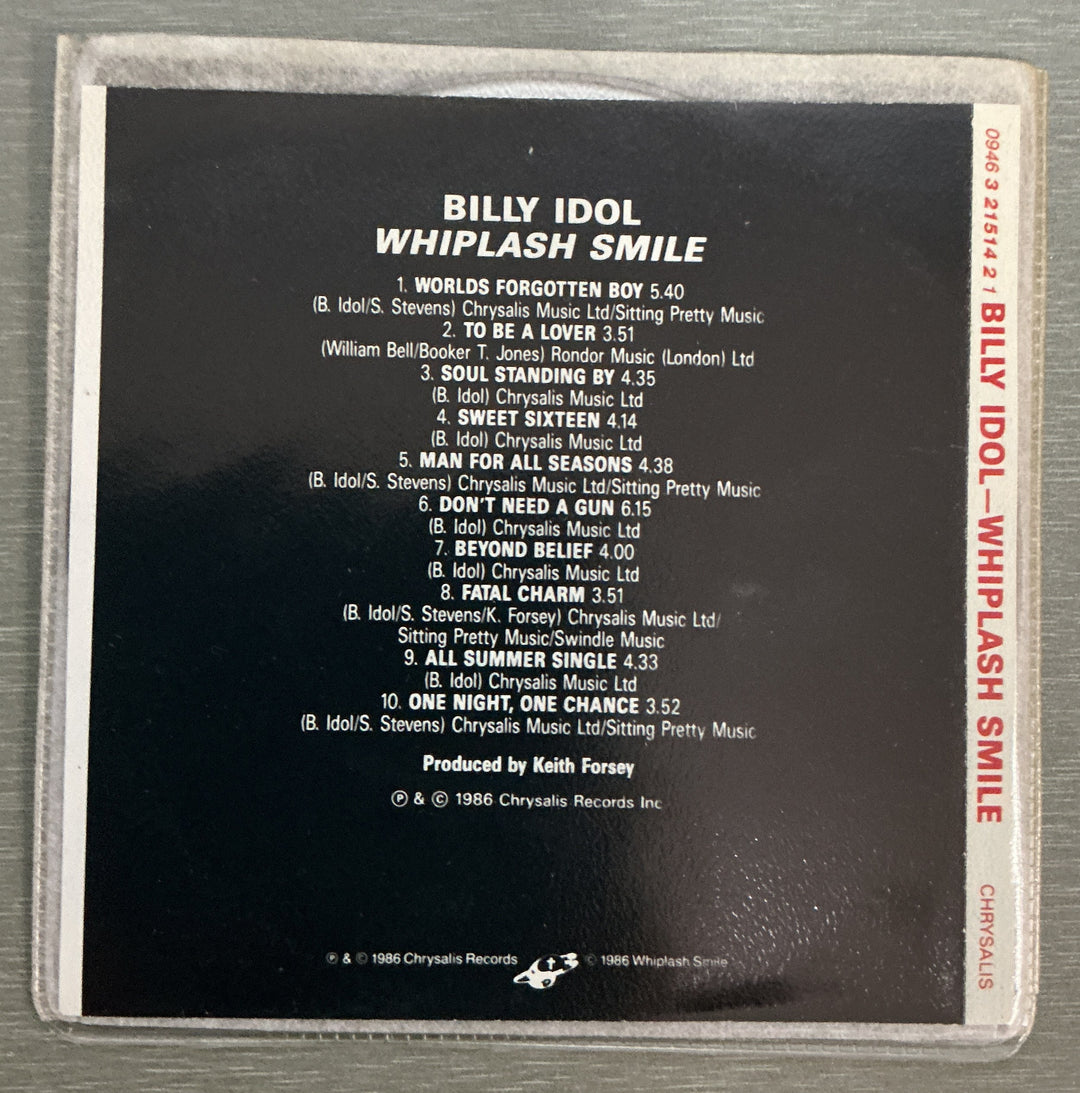 Billy Idol – Whiplash Smile. 1986. CD.