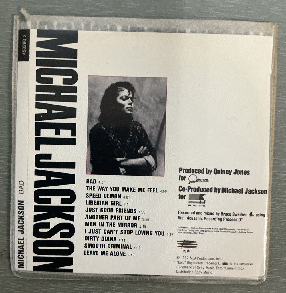 Michael Jackson – Bad. 1987. CD.