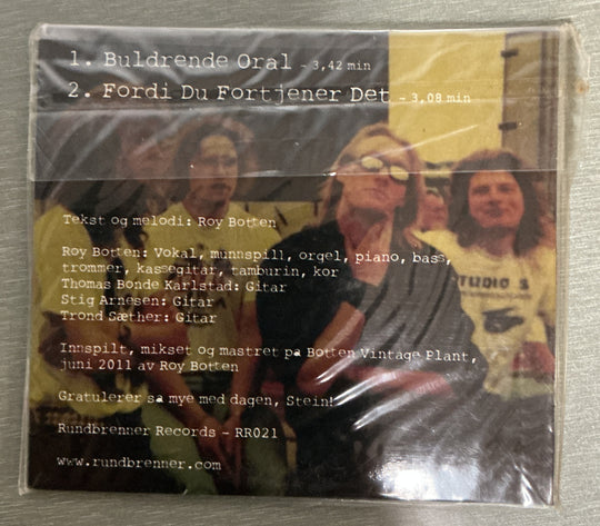 Roy Bøtten – 50 (Buldrende oral / Fordi du fortjener det). 2011. CD-singel. Ny i plast!