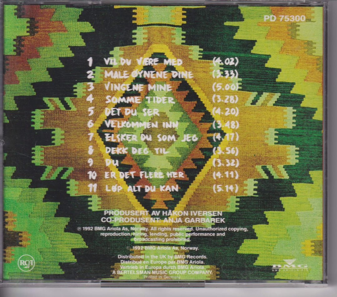 Anja Garbarek – Velkommen inn. 1992. CD.
