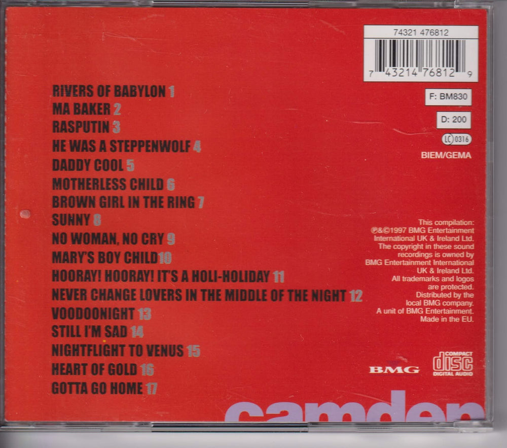 Boney M – The Best Of. 1997. CD.
