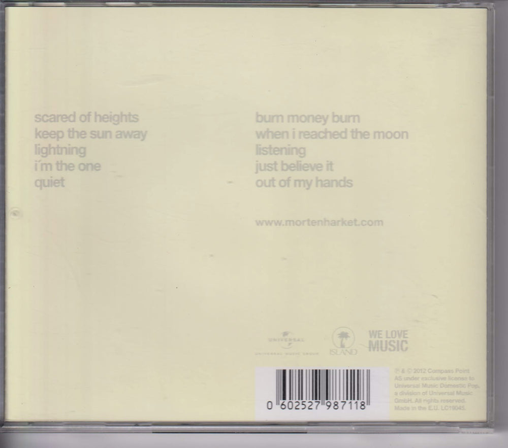 Morten Harket – Out Of My Hands. 2012. CD.