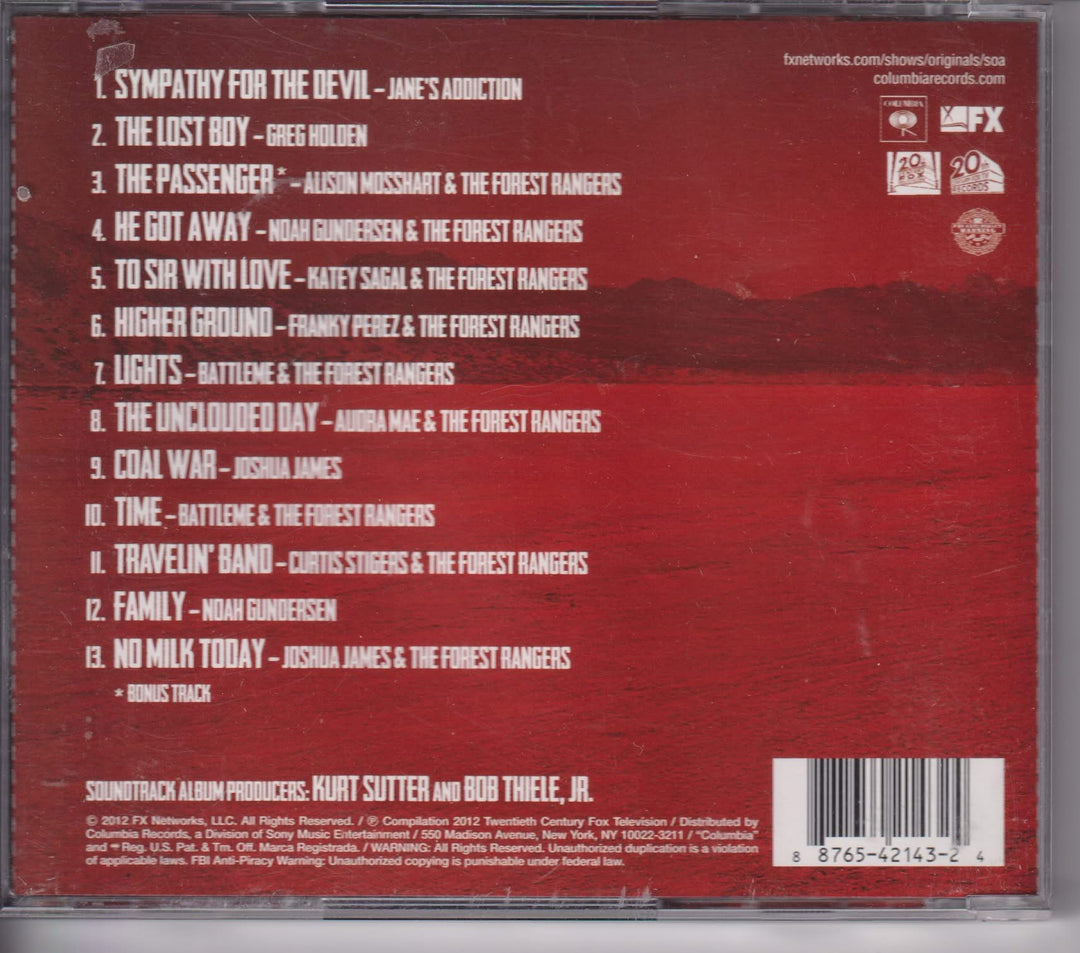 Sons Of Anarchy – Songs Of Anarchy: Vol. 2. 2012. CD.
