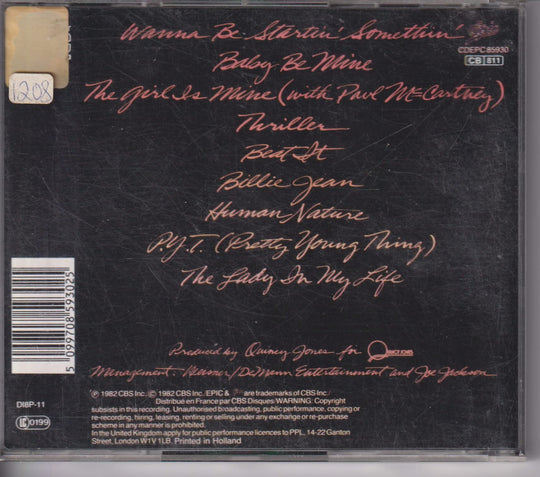 Michael Jackson – Thriller. 1982. CD.