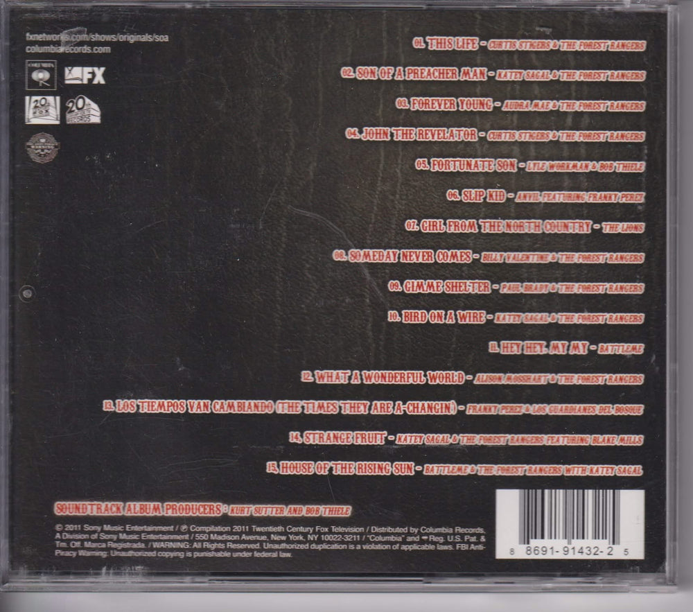 Sons Of Anarchy – Songs Of Anarchy: Music From Sons Of Anarchy Seasons 1-4. 2011. CD.