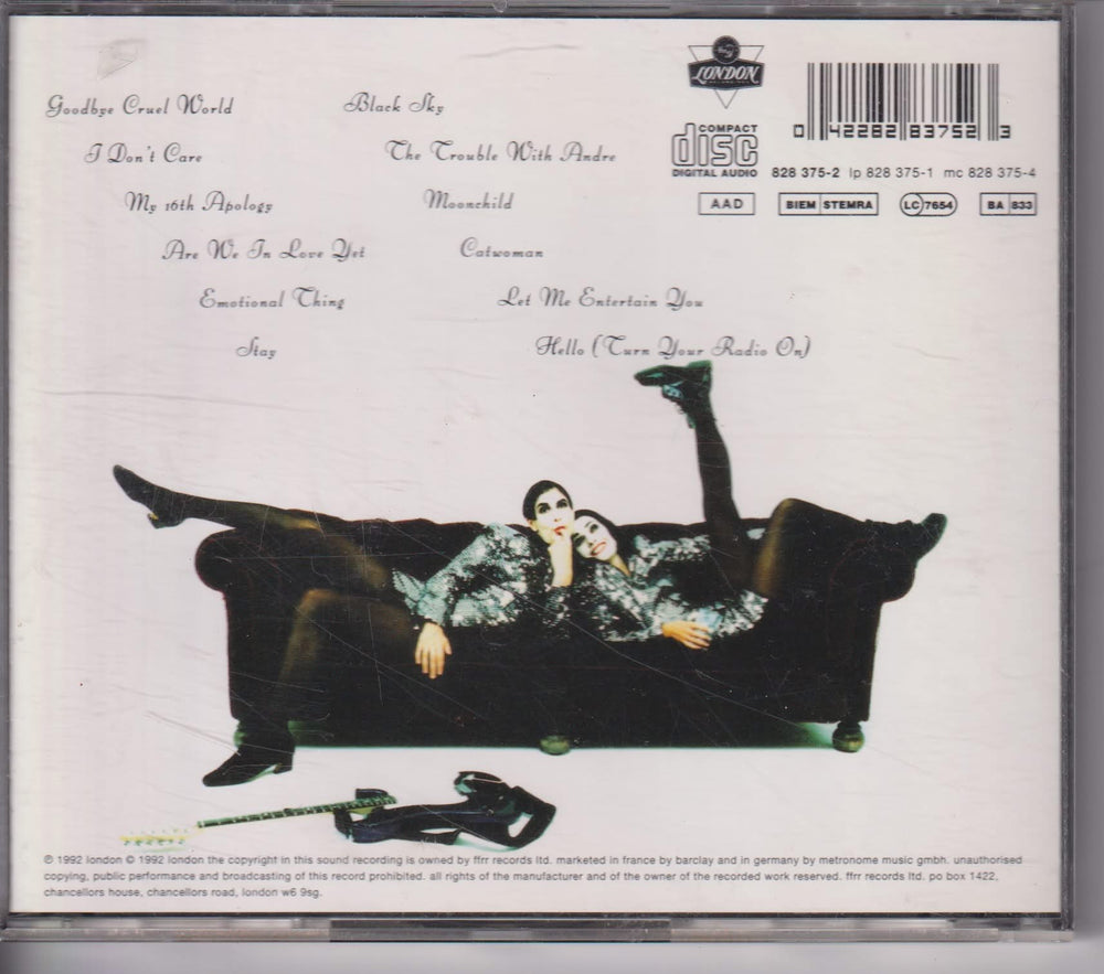 Shakespears Sister – Hormonally Yours. 1992. CD.
