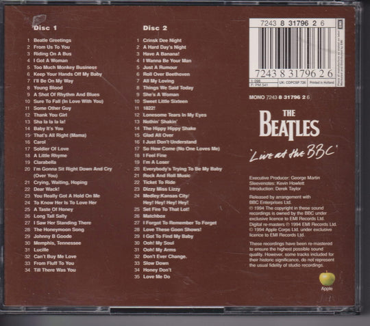 The Beatles – Live At The BBC. 1994. 2CD.