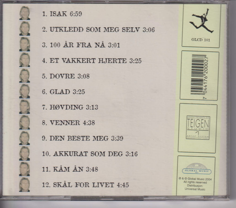 Jahn Teigen – Utkledd som meg selv. 2004. CD.