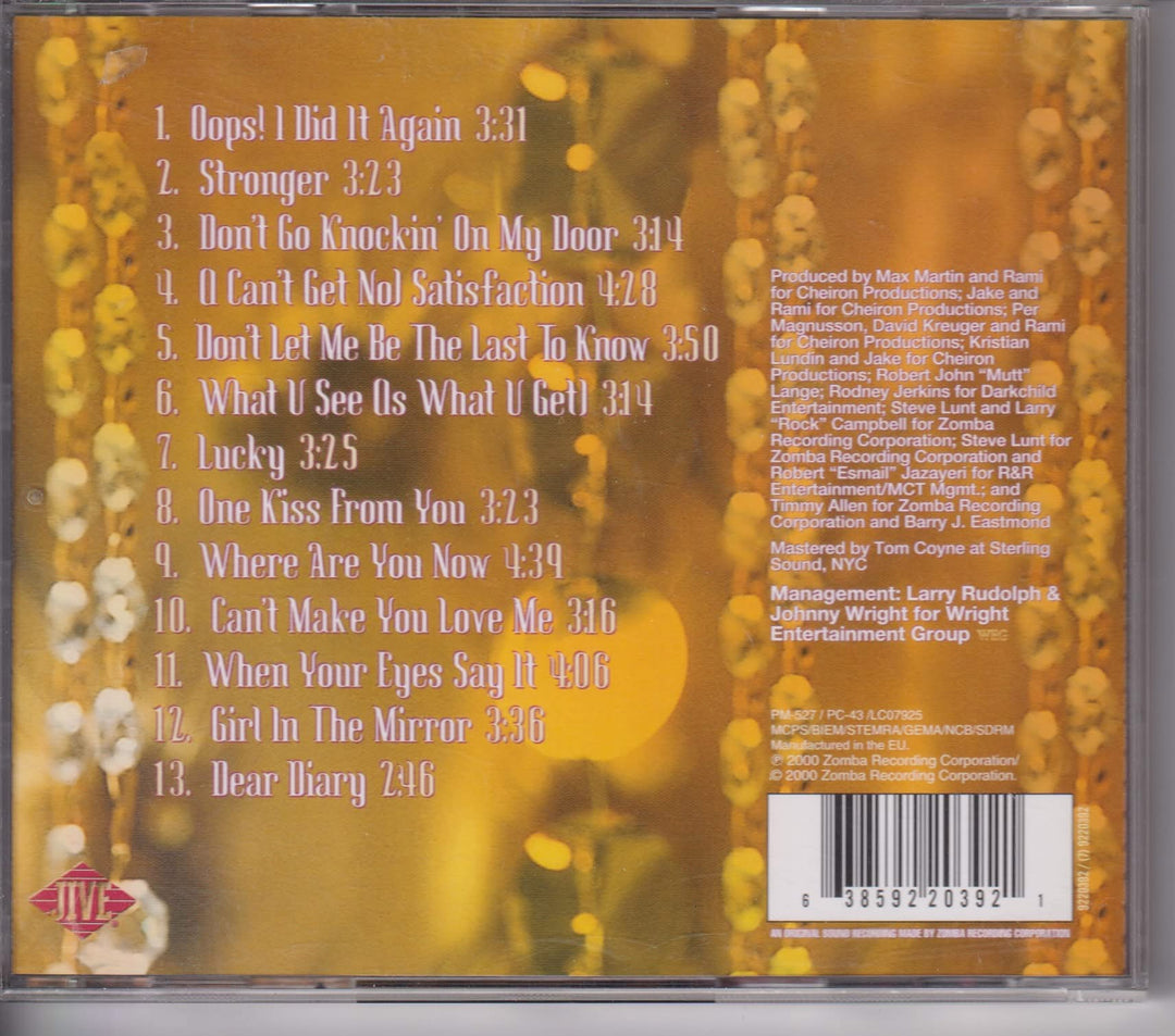 Britney Spears – Oops!... I Did It Again. 2000. CD.