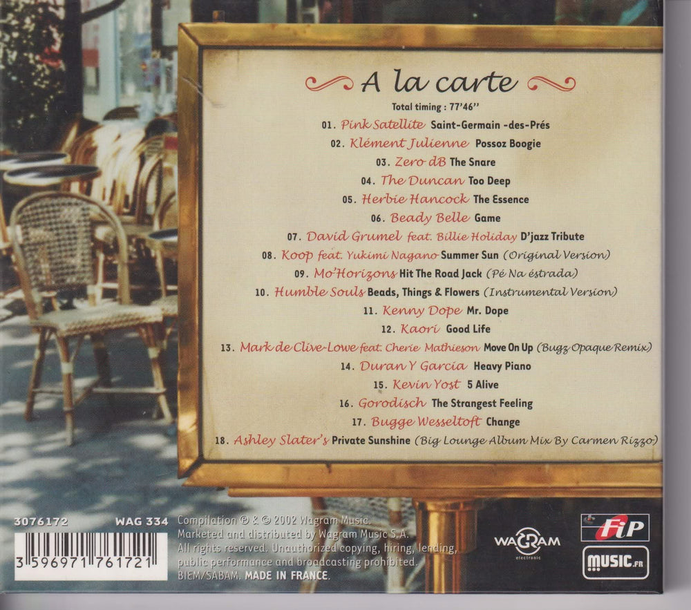 Saint-Germain-des-Prés Café II. 2002. CD.
