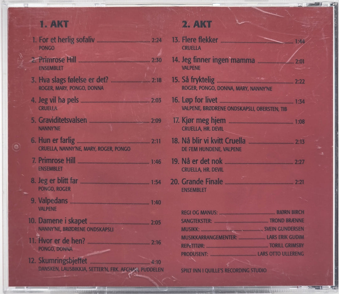 Dalmatinerne – Musikalen. 2001. CD.