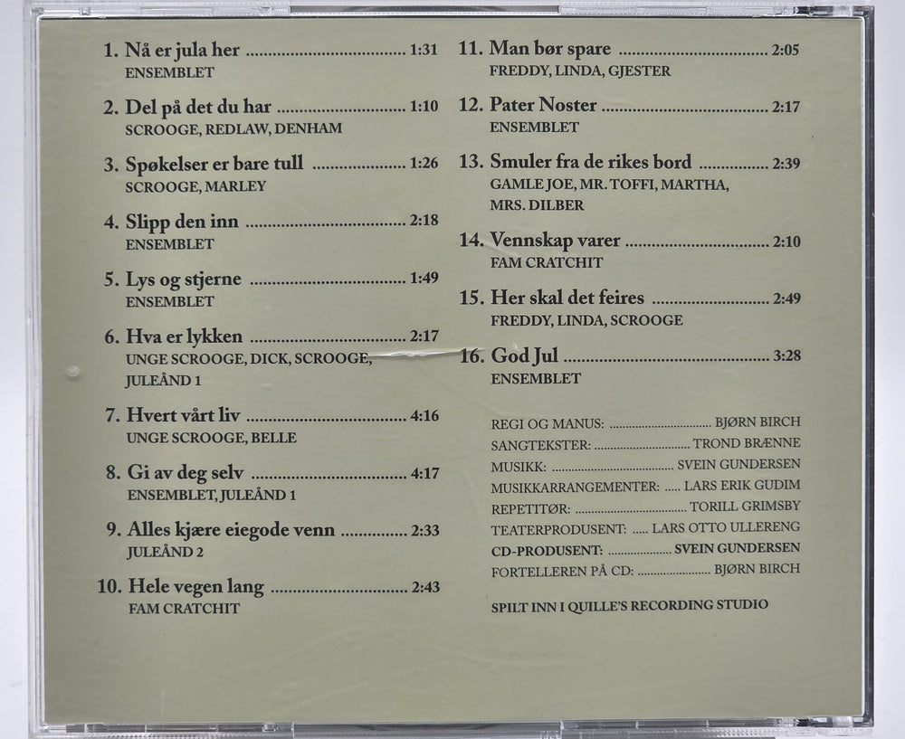 Charles Dickens - Scrooge - et juleeventyr (Familiemusikalen).  CD.