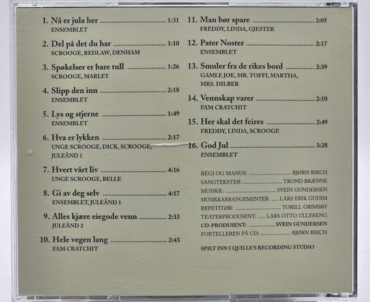 Charles Dickens - Scrooge - et juleeventyr (Familiemusikalen).  CD.
