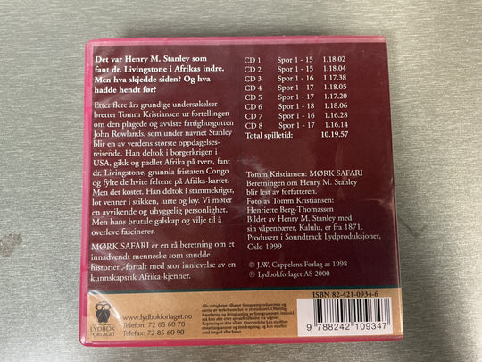 Tomm Kristiansen. Mørk safari. 2007. Lydbok på CD.