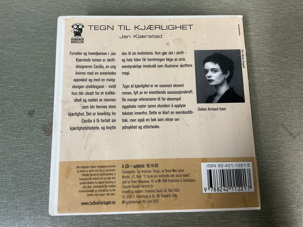 Jan Kjærstad. Tegn til kjærlighet. 2002. Lydbok på CD.