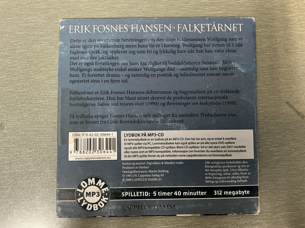 Erik Fosnes Hansen. Falketårnet. 2008. Lydbok på CD.