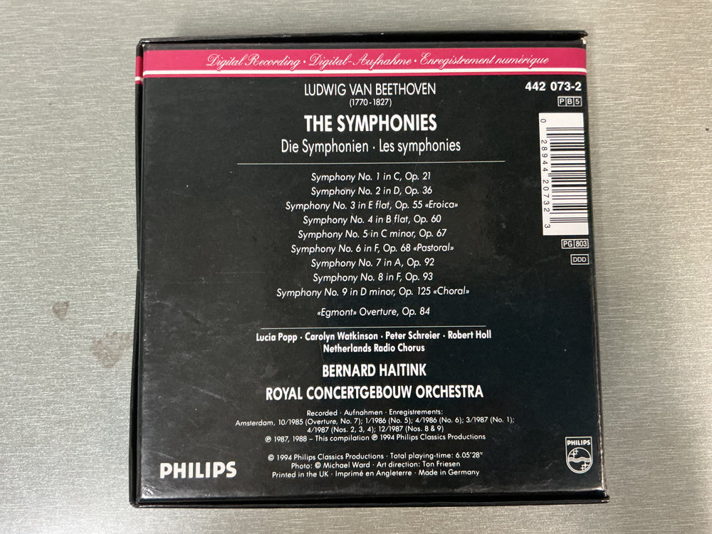 Ludwig van Beethoven. The Symphonies. 1991. CD.