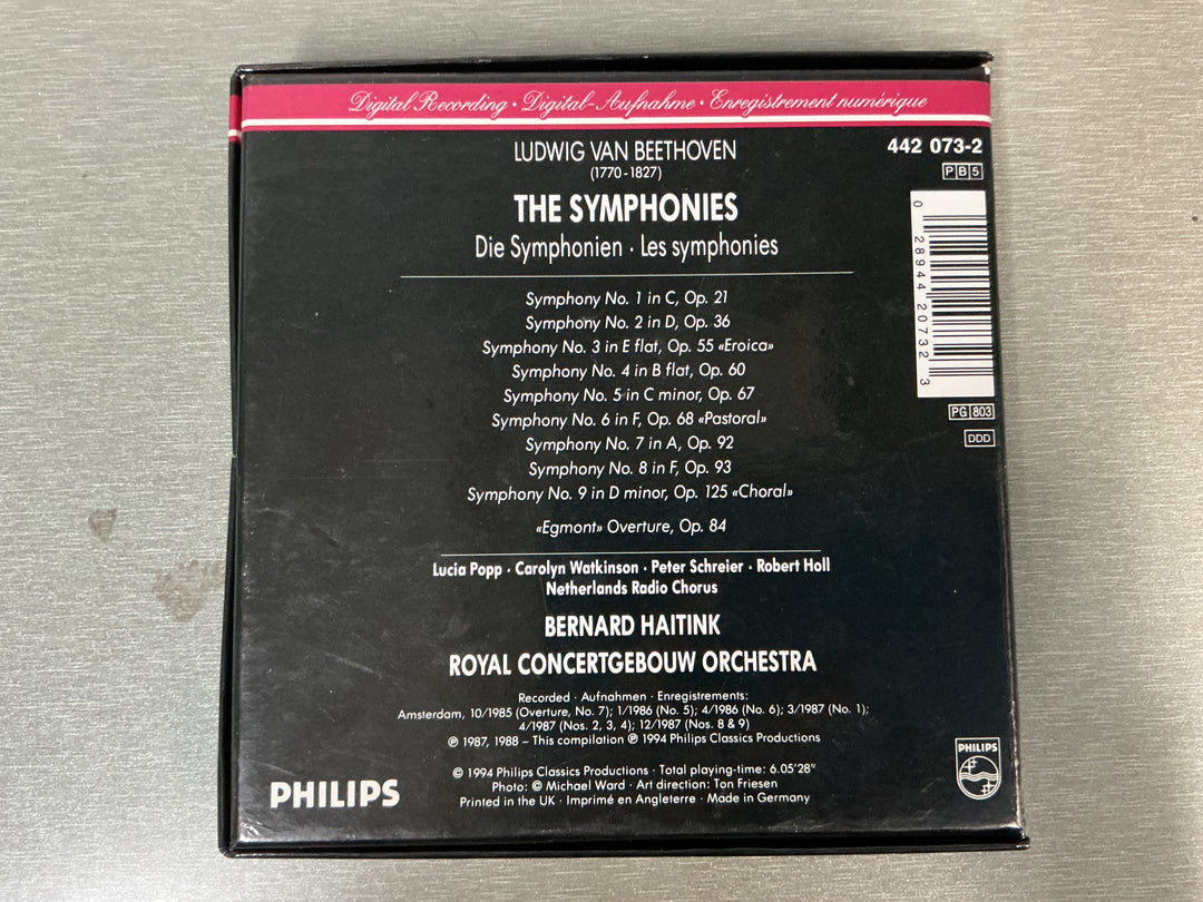 Ludwig van Beethoven. The Symphonies. 1991. CD.